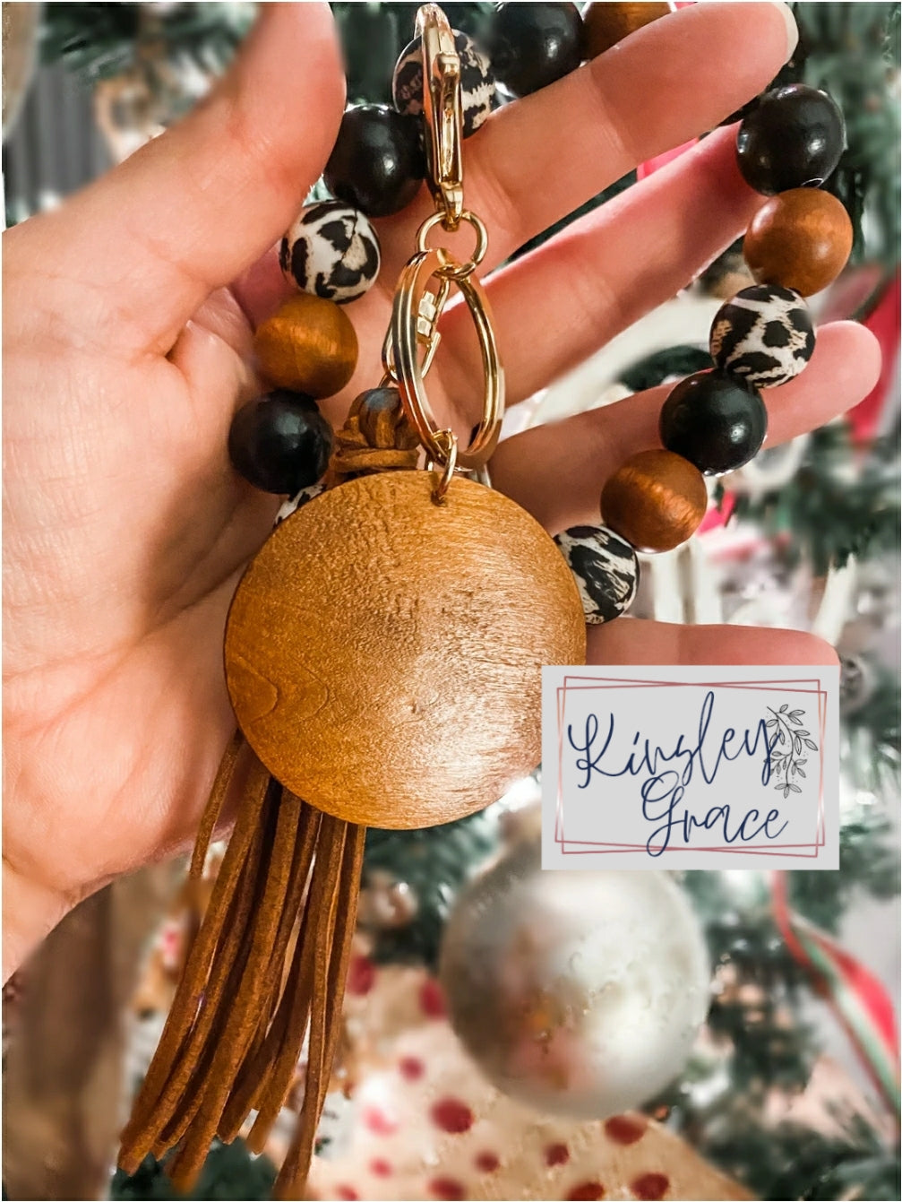 Leopard Keychain Bracelet