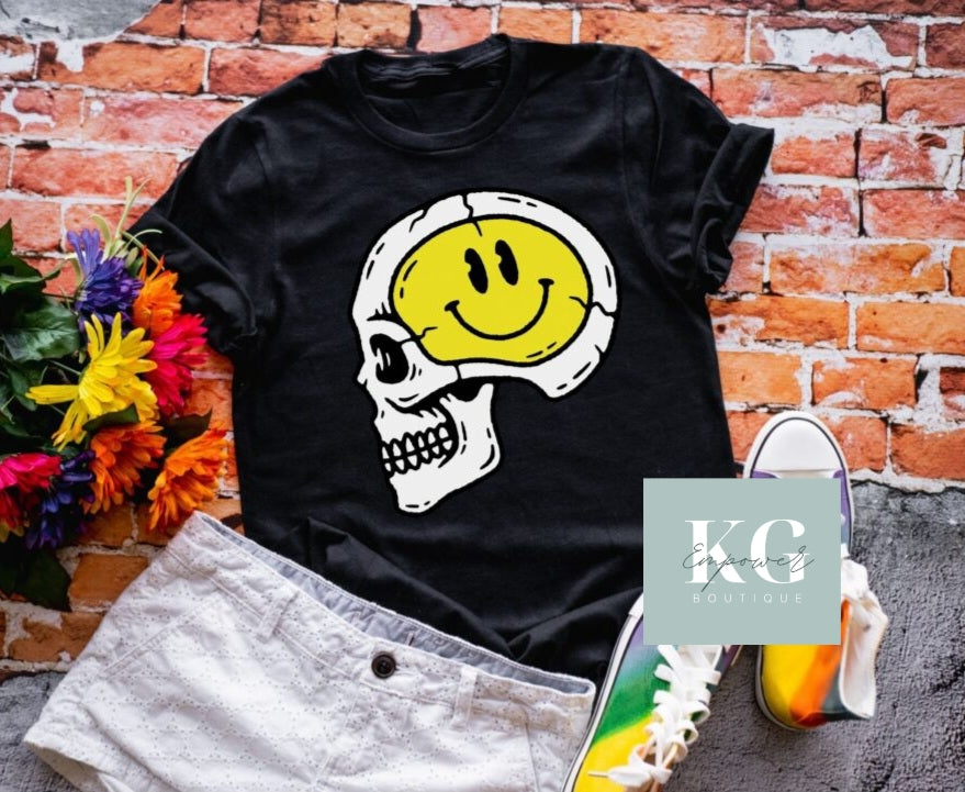 Mental Health Smiley Skull