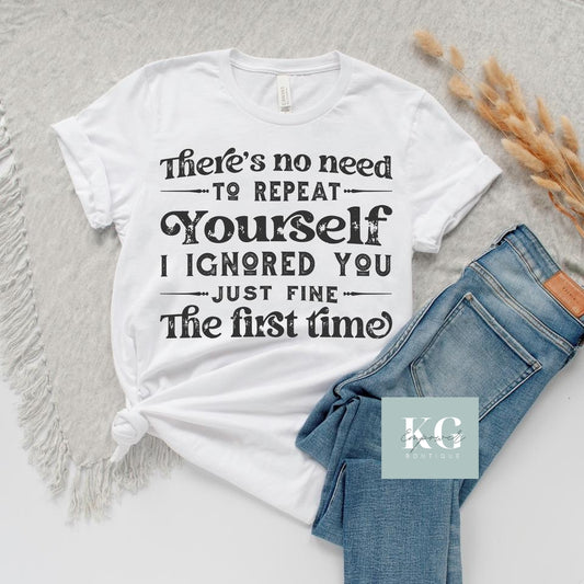 No Need To Repeat Yourself