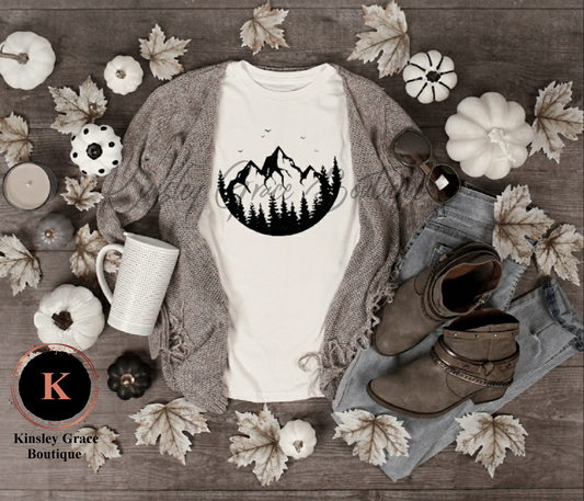Mountains (black graphic)